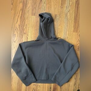Uniqlo Charcoal Crop Hoodie